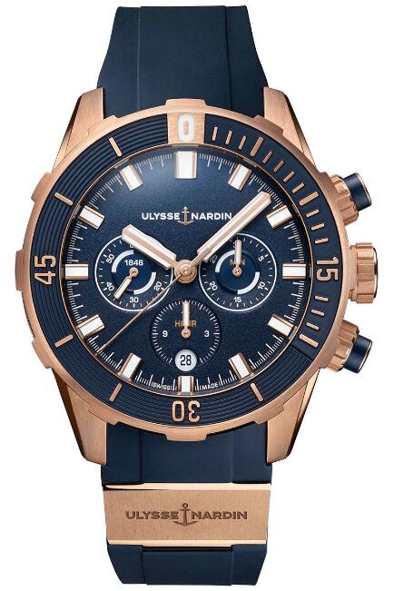 Review Best Ulysse Nardin Diver Chronograph 1502-170-3/93 watches sale